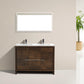KubeBath Dolce 48 in. Double Sink Rose Wood  Modern Bathroom Vanity with White Quartz Counter-Top, AD648DRW