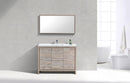KubeBath Dolce 48 in. Modern Bathroom Vanity with White Quartz Counter Top - Nature Wood, AD648SNW