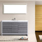 KubeBath Dolce 60 in. Modern Bathroom Vanity with White Quartz Counter Top - Ash Gray, AD660SHG