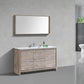 KubeBath Dolce 60 in. Modern Bathroom Vanity with White Quartz Counter Top - Nature Wood, AD660SNW