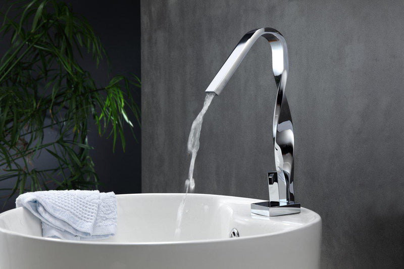 KubeBath Aqua Riccio Single Lever Faucet - Chrome, AFB102