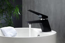 KubeBath Aqua Siza Single Lever Modern Bathroom Vanity Faucet - Matt Black, AFB13BK