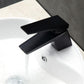 KubeBath Aqua Siza Single Lever Modern Bathroom Vanity Faucet - Matt Black, AFB13BK
