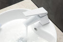KubeBath Aqua Siza Single Lever Modern Bathroom Vanity Faucet - Matt White, AFB13WH