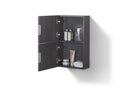 KubeBath Bliss 14" Wide by 24" High Linen Side Cabinet With One Door in Gray Oak Finish, ALT24-GO