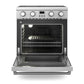 Thor Kitchen 2-Piece Appliance Package - 30-Inch Electric Range and Over-the-Range Microwave & Vent Hood in Stainless Steel
