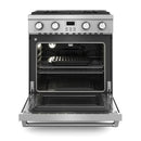Thor Kitchen 5-Piece Appliance Package - 30-Inch Gas Range, Refrigerator with Water Dispenser, Dishwasher, Microwave, and Wine Cooler in Stainless Steel