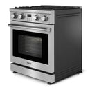 Thor Kitchen 5-Piece Appliance Package - 30-Inch Gas Range, Refrigerator with Water Dispenser, Dishwasher, Microwave, and Wine Cooler in Stainless Steel