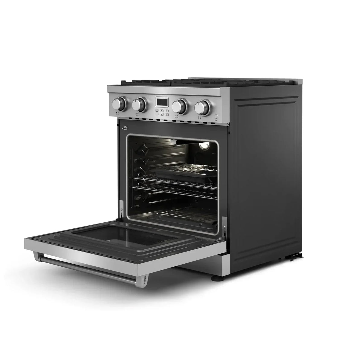 Thor Kitchen 3-Piece Appliance Package - 30-Inch Gas Range, Refrigerator, and Dishwasher in Stainless Steel