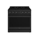 Thor Kitchen 36-Inch Gas Range in Black - Contemporary Professional