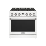 Thor Kitchen 36-Inch Liquid Propane Range in White - Contemporary Professional