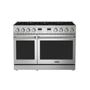 THOR Kitchen ARG48 48-Inch Stainless Steel Professional Natural Gas Range – Front View with Doors Closed