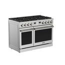 THOR Kitchen ARG48 48-Inch Stainless Steel Natural Gas Range – Right Quarter View