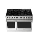 THOR Kitchen ARG48 48-Inch Stainless Steel Natural Gas Range – Top Quarter Angle View