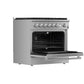 FORNO 3-Piece Appliance Package - 36-Inch Marco Gas Range, French Door Refrigerator, & Dishwasher in Stainless Steel FBDL-009-01CAUS
