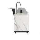 FORNO Rimini Outdoor Kitchen 30-Inch BBQ 62,000 BTU, 4.8 cu.ft. Beverage Center, Stainless Steel Sink, White Countertops FODKT2575WHT