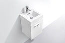Bliss 16 in. Wall Mount Modern Bathroom Vanity - High Gloss White