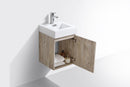 Bliss 16 in. Wall Mount Modern Bathroom Vanity - Nature Wood