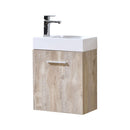 Bliss 18 in. Wall Mount Modern Bathroom Vanity - Nature Wood