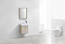 Bliss 18 in. Wall Mount Modern Bathroom Vanity - Nature Wood