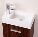 Bliss 18 in. Wall Mount Modern Bathroom Vanity - Walnut
