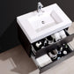 Bliss 30 in. Wall Mount Modern Bathroom Vanity - Gray Oak
