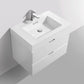 Bliss 30 in. Wall Mount Modern Bathroom Vanity - High Gloss White