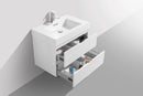 Bliss 30 in. Wall Mount Modern Bathroom Vanity - High Gloss White