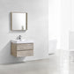 Bliss 30 in. Wall Mount Modern Bathroom Vanity - Nature Wood