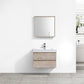 Bliss 30 in. Wall Mount Modern Bathroom Vanity - Nature Wood