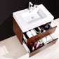 Bliss 30 in. Wall Mount Modern Bathroom Vanity - Walnut