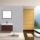 Bliss 36 in. Wall Mount Modern Bathroom Vanity - Walnut