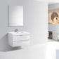 Bliss 36 in. Wall Mount Modern Bathroom Vanity - High Gloss White