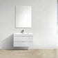 Bliss 36 in. Wall Mount Modern Bathroom Vanity - High Gloss White