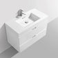Bliss 36 in. Wall Mount Modern Bathroom Vanity - High Gloss White
