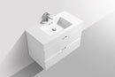 Bliss 36 in. Wall Mount Modern Bathroom Vanity - High Gloss White