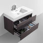 Bliss 36 in. Wall Mount Modern Bathroom Vanity - High Gloss Gray Oak