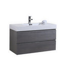 Bliss 40 in. Wall Mount Modern Bathroom Vanity - Gray Oak
