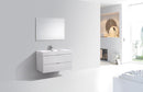 Bliss 40 in. Wall Mount Modern Bathroom Vanity - High Gloss White