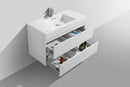 Bliss 40 in. Wall Mount Modern Bathroom Vanity - High Gloss White