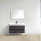 Bliss 40 in. Wall Mount Modern Bathroom Vanity - High Gloss Gray Oak