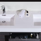 KubeBath Bliss 60 in. Double Sink Wall Mount Modern Bathroom Vanity - Gray Oak, BSL60D-GO