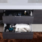 KubeBath Bliss 60 in. Double Sink Wall Mount Modern Bathroom Vanity - Gray Oak, BSL60D-GO