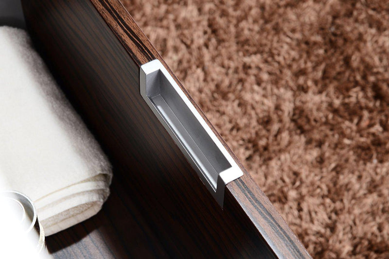 KubeBath Bliss 60 in. Double Sink Wall Mount Modern Bathroom Vanity - Walnut, BSL60D-WNT