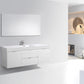KubeBath Bliss 60 in. Single Sink Wall Mount Modern Bathroom Vanity - High Gloss White, BSL60S-GW