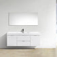 KubeBath Bliss 60 in. Single Sink Wall Mount Modern Bathroom Vanity - High Gloss White, BSL60S-GW
