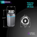 FORNO Acqua BrightDiamond 3/4HP Super Quiet Garbage Disposal Corded with Motion Sensor Cabinet Light & Pre-Wired Air Switch