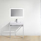 KubeBath Haus 30 in. Stainless Steel Console w/ White Acrylic Sink - Chrome, CH30