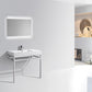 KubeBath Haus 36 in. Stainless Steel Console w/ White Acrylic Sink - Chrome, CH36