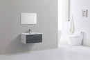 KubeBath Divario 30 in. Ocean Gray Wall Mount Modern Bathroom Vanity, D30BE